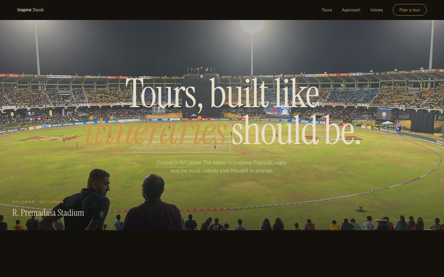 Inspire Travels · boutique sports tours, UK