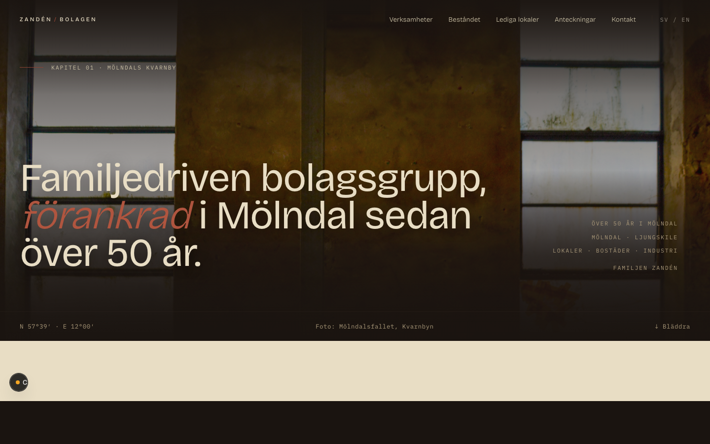 Zandénbolagen · fastighetsfamilj, Mölndal